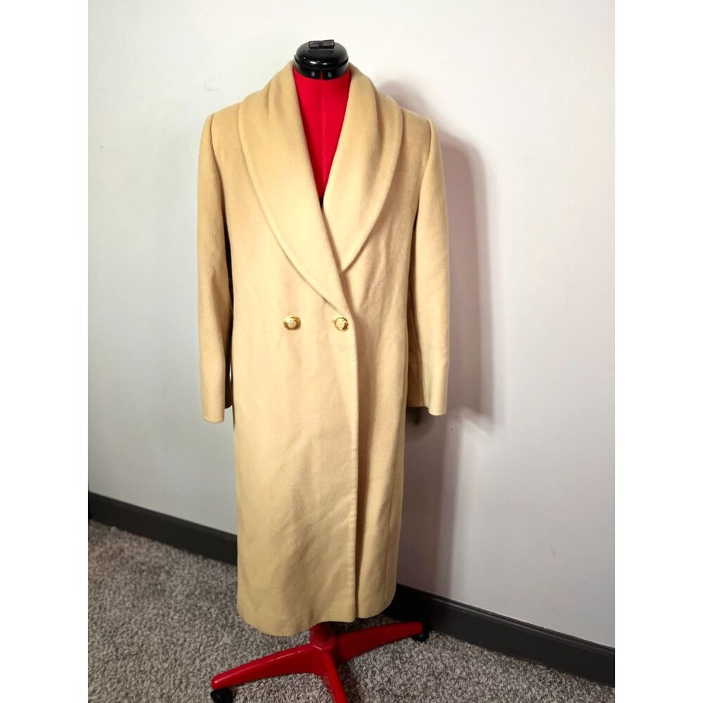 Vintage Woman's Fleurette Cashmere Union Made Long Coat Size Medium
